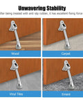 6 Pack Heavy Duty Door Stopper Replacement Rubber Tips for Kickdown Door Stops installed on wood, carpet, vinyl, and cement floors