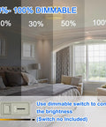 Contemporary Flush Mount Ceiling Light With Fabric Drum Shade Dimmable LED And Three Color Temperatures showing dimmable feature