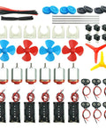 Six Pack DC Motors Kit For DIY Projects With Mini Electric Hobby Motors 3V To 12V Up To 25000 RPM Strong Magnets Shaft Propeller
