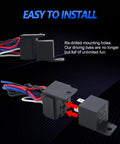 Installation components of 12V Racing Car Ignition Switch Panel 5 In 1 With Engine Start Button, LED Toggle Switches, Carbon Fiber Look.