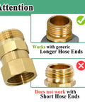 Swivel Garden Hose Fitting Connector Three Quarter Garden Hose Thread Metal With Rubber Washer Leak Proof Replacement Part For Irrigation Prevents Leaks And Kinks Easy Install Durable Quick Connect Garden Hose Adapter, brass hose adapter with long hose ends