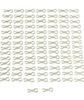 Heavy Duty Stainless Steel Fishing Sinker Eyes And Eyelets, 100 Count Screw Lead Loops With Swivel Clips For Carp Rigs And Diy Bait, total set of eyelets.