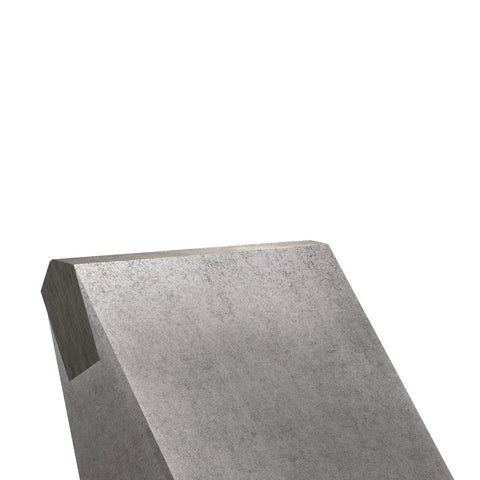 Close-up of a carbide hand tracer for stone scoring and trim lines, 1-1/2 inch wide by 6-3/4 inch long steel bonded carbide tip.