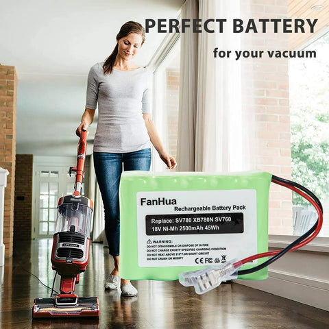 Beefy 2500mAh NiMH Battery Replacement for Cordless Vacuum Cleaners 18V DropIn Upgrade for XB780N SV780N SV760 Series