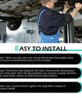 Mechanic installing Oversized Piggyback Garage Grade Oil Drain Plug Kit M14.1 By 1.5 Stainless Steel with diagram
