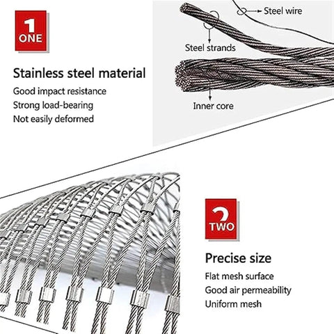 Straight Up Tough As Nails Stainless Steel Rope Mesh Fence With 15 Cm Woven Grid And Quick Snap Links No Sweat Setup For Farm Or Garden Outdoor Security Legit Heavy Duty Barrier