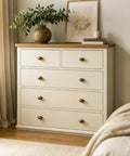 Wooden dresser with 10 Pack Oval Cabinet Knobs Matte Black Finish Zinc Alloy Durable Hardware For Kitchen Cabinets Dressers.