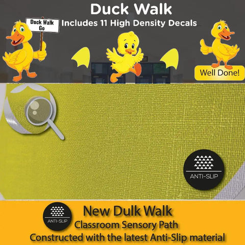 Duck Walk Sensory Pathway Kit For Schools And Classrooms With 16 Peel And Stick Vinyl Decals Easy Install On Anti Slip Traction Mat Ships Flat For Quick Setup Kid Friendly Pathway To Channel Energy And Focus