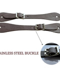 Two Pack Handmade Leather Spur Straps For Western Riding, Full Grain Leather Boot Accessories, Adjustable with stainless steel buckle