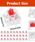 Image of 30 Pcs Red Mechanical Keyboard Switches With Clip, 3 Pin, Clicky Tactile Feel, Dustproof And Durable for LED Keyboards.