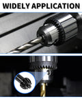 Heavy Duty Drill Chuck Key With 6mm Head For 1.5 To 13mm Drill Chucks in use with drill bit in a workshop setting