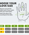 Illustration showing glove sizing guide for Six Pairs Heavy Duty Safety Work Gloves With ANSI Level 6 Abrasion Resistance And ANSI A2 Cut Resistant Grip.