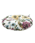Round Tufted Chair Cushions Set Of 2 15x15x4 Inches Water Resistant With Ties For Bar Stools Patio Garden Outdoor Kitchen Butterfly Flower