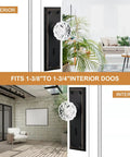 Dope Three Pack Mortise Lock Set For Interior Doors With Crystal Glass Knobs And Skeleton Key Oil Rubbed Bronze Finish shown on doors