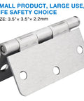 18 Pack Satin Nickel Interior Door Hinges 3.5 Inch By 3.5 Inch One Quarter Inch Radius Brushed Nickel Finish