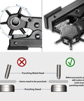 Heavy Duty Rotary Leather Hole Punch Kit With Six Size Options For Belts Dog Collars Watch Bands And More A Heckin Handy Desktop Tool diagram