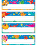 Sea Buddies Desk Toppers Name Plates Variety Pack For Classrooms With Four Designs Two Seven Eighths By Nine And A Half Inches 32 Count