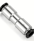 Pneumatic Push To Connect Check Valve One Way Fitting One Half Inch Inlet One Half Inch Outlet Nickel Plated Brass With NBR O Ring Seals For Air And Vacuum Pack Of Two