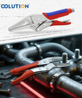 9 Inch Needle Nose Locking Pliers With Cr V Steel Jaws Adjustable Clamping Screw Heavy Duty Beef for gripping rounded bolts in engine bays.