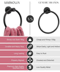 Comparison of Matte Black Towel Ring And Wall Mounted Hand Towel Holder For Bathroom And Kitchen SUS304 Stainless Steel