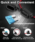 Five Pack 12 Gauge Inline Fuse Holder Kit With Sixty ATC ATO Blade Fuses Range 2A To 50A For Automotive Wiring installation steps