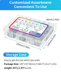 Hardcore 304 Stainless Steel Screw Assortment Kit With Phillips Flat Head Self Tapping Build For Wood And Sheet Metal In Sizes From Three Eighths To 2 Inches in a storage case, displaying assorted screws.