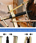 4 Inch Two Jaw Gear Puller for Flywheels Bearings and Pulleys, heavy duty adjustable carbon steel puller with central screw in use
