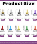 Straight Fire 1000 Piece Assorted Metal Paper Brads Kit In Ten Bold Hues Featuring Eight Millimeter Round And Mushroom Head Fasteners shown with size details.
