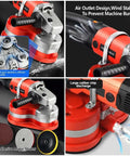 3000W Electric Angle Grinder And Concrete Floor Polisher Variable Speed Wall Planer For Stone Grinding with dual grips and air outlet.