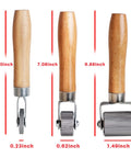 Sound Deadening Roller Kit For Auto Noise Reduction Three Piece Pro Grade Set With Metal Roller Wheel and Wood Handles.