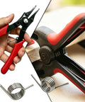 Pliers holding torsion springs for DIY Torsion Springs Set, 50 Piece Assortment With 15 Sizes, 0.5 To 2.5mm Wire, Premium 304 Stainless Steel. Tool use demonstration.