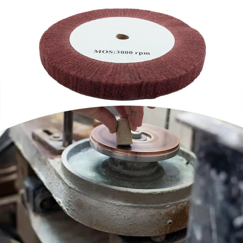 Top Tier Nylon Fiber Flap Polishing Wheel For Curves And Tight Spots Non Woven Abrasive Buffing Disc Delivers Shadow Free Finish On Wood And Metal Surfaces At 250mm Size