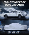 Comparison of triple windproof reinforcement on Ford F250 custom fit truck cover for crew cab short bed 2001 to 2026.