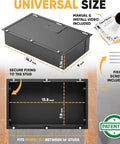 Diagram showing Hidden Wall Safe With Air Vent Cover And Easy Install Combination Lock Fits Between 16 Inch Studs with dimensions and features.