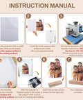 Instruction manual for 2 Pack 5x7 Sublimation LED Acrylic Photo Frames Night Lights Heart Shape With Warm Color Light And Wood Stand