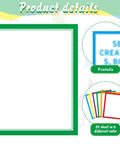 36 Sheets Science Fair Poster Boards Kit With 24 Self Adhesive Subtitles, 4 Project Title Sheets, 8 Colorful Letter Stickers