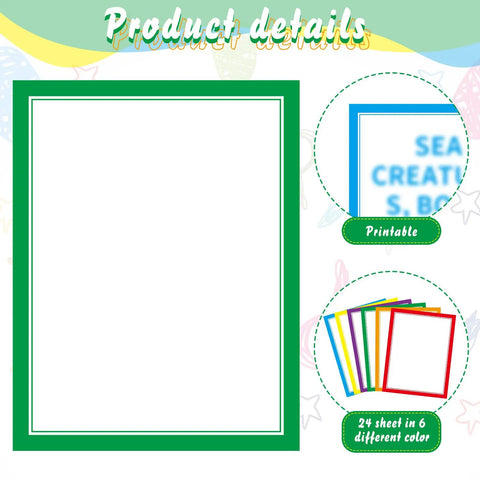 36 Sheets Science Fair Poster Boards Kit With 24 Self Adhesive Subtitles, 4 Project Title Sheets, 8 Colorful Letter Stickers