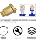 Brass Automatic Float Valve With Half Inch NPT Thread Air Bleed Vent For Hot Water Radiators And Boilers, Built To Last