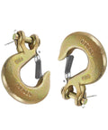 2 Pack Three Eighth Inch Clevis Slip Hooks With Safety Latch G70 Forged Steel Beefy Heavy Duty Tow Hooks For Trailer And Truck Towing Chains Clevis Grab Hook For Heavy Duty Use