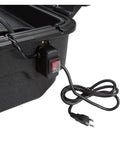 Close-up of electric plug and on/off switch for Heavy Duty Portable Parts Washer, 4 Gallons Per Minute Electric Shop Cleaner.