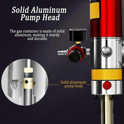 Grease Monkey Approved Pneumatic Grease Gun And Air Powered Lubrication Pump With 50 To 1 Pressure Ratio For Quick No Sweat Maintenance On Cars Trucks And Gear