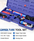Copper Pipe Crimping Tool With Cutter For One Half Inch Three Quarter Inch And One Inch Copper Tubing ProPress Adapts