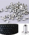 100 Count Ultra Heavy Duty 9mm Tungsten Steel Tire Stud Screws For Cars ATVs SUVs Long Lasting Badass Winter Ice Claws.