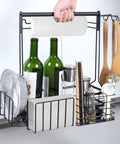 Outdoor Grill Caddy With Paper Towel Holder And Utensil Organizer, Large Capacity Barbecue Caddy With Napkin And Plate Holders