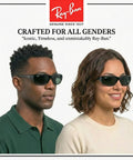 RB2016 Rectangle Sunglasses Dope Non Polarized Lenses With G Fifteen Green Lens For Men And Women, worn by diverse models.