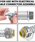 Bulk Pack 50 Pcs Rigid Conduit Lock Nuts, Galvanized Steel Sealing Nuts for IMC Electrical Conduit Fittings, Half Inch, 0.98 Inch Outer Diameter