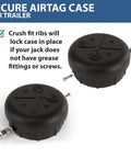 Heavy Duty Discreet Apple AirTag Trailer Jack Mount keeps your whip out of sight with crush fit ribs for secure placement.
