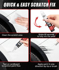 Instructions for using Pearl White Multi Coat PPSW Touch Up Paint For Tesla Model Y, 3, X, S 0.4 Fl Oz Scratch Repair Pen