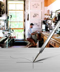 Heavy Duty Tungsten Scriber Marker Pen For Glass Metal Stainless Steel Ceramic Engraving Tool Straight Up Tough Built For Crisp Precision Marks Silver Tone in use.