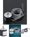 Heavy-Duty 38mm Rotary Encoder With Stainless Steel Shaft And Metal Shell, Industrial Grade Position Sensor, Model E6B2-CWZ6C